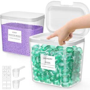Ideal Waschmittel Aufbewahrung für Wäsche Pods mit Druckverschluss, perfekte Organisation und schnellen Zugriff auf Waschutensilien.