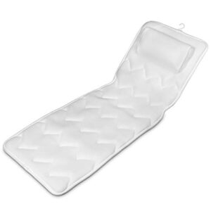 Badewannenmatte mit Kissen für eine angenehme Entspannung nach dem Baden, leicht zu reinigen und sicher fixiert in der Badewanne.