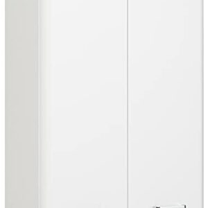 Moderner Hängeschrank für das Badezimmer - Pelipal Quickset 359 in Weiß Hochglanz, 53 cm breit, Bad Wandschrank mit zwei Türen und zwei Einlegeböden