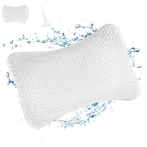Ergonomisches Badewannenkissen für maximale Nackenentspannung und Wohlbefinden im Badezimmer, mit 2 starken Saugnäpfen und weichem Material.