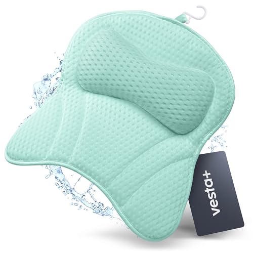 Badewannen Kissen mit Saugnäpfen, hochwertiges Nackenbadewanne Kissen, praktisches Duschkissen für die Badezeit