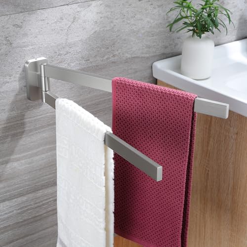 Elegant Handtuchhalter mit 180° Schwenkfähigkeit aus hochwertigem 304-Edelstahl, ideal für Bad und Küche