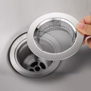 Zwei Abflusssiebe aus Edelstahl für die meisten Küchenspüle, Abflusskorb mit Außen Durchmesser 11,4 cm