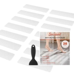 Antirutsch Aufkleber für Badewanne, transparent und selbstklebend, 28 Stück pro Packung