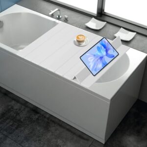 Badewannenabdeckung Faltbar, 160x70cm wasserdicht & staubdicht PVC Badewannenbrett Isolierung für Badezimmer und SPA