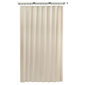 Faltbarer Duschvorhang in Beige, 3-fach, 120x180cm, für Badezimmer und Duschräume