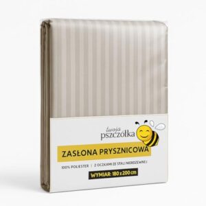 Duschvorhang Passo 180x200 cm, Textil-Stoff, Beige, wasserabweisend und waschbar, für Bad & Dusche