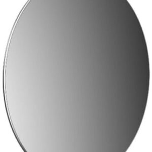 Klebespiegel Rund mit 5-facher Vergrößerung für Badezimmer in Chromfarbe, Ø 153 mm, 40 x 50 cm groß, selbstklebend, hochwertig verchromt und langlebig