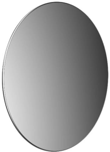 Klebespiegel Rund mit 5-facher Vergrößerung für Badezimmer in Chromfarbe, Ø 153 mm, 40 x 50 cm groß, selbstklebend, hochwertig verchromt und langlebig