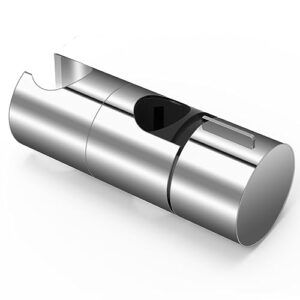 Handbrause Halterung, verstellbare Duschkopfhalterung mit ABS+verchromter Oberfläche, silberner Farbe, geeignet für runde Duschstangen mit Durchmesser 19-25 mm