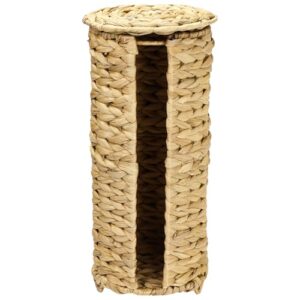 Nachhaltige Toilettenpapieraufbewahrung geflochten aus Wasserhyazinthe, drei Rollen Toilettenpapier in stehender Aufbewahrung, 35,5 x 17 cm
