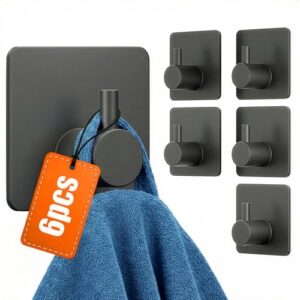 Selbstklebende Haken für Handtücher und Mäntel aus Edelstahl mit Anti-Rutsch-Pin, bis 5 kg ohne Bohren