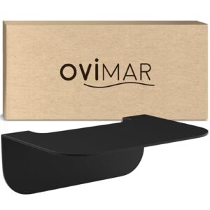 Elegante Badablage aus Edelstahl für Badezimmer oder Küche, schwarz matt, ohne Bohren, hängend und ideal für die Ablage von Zahnpasta, Rasierer oder Seifenspender