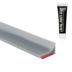 Selbstklebender Schwallschutz für Duschen, wasserfest und selbst klebend, ideal für Arbeitsplattenkanten und Lücken zwischen Boden und Wand