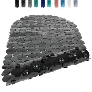 Rutschfeste Duschmatte aus PVC, Antirutsch-Matte für die Dusche mit Saugnäpfen und Kieselsteinoptik. Schutz vor Ausrutschen in der Dusche und Badewanne.