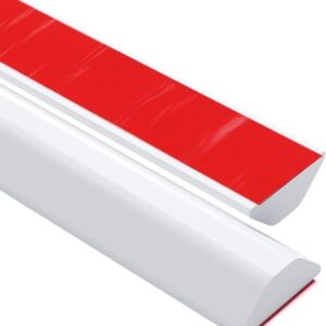 Schwallschutzleiste silikon Wasserstopp für begehbare Duschschwelle, Wasserdamm für Bad und Küche (Weiß, 105CM/Zentimeter)