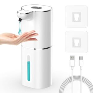 Elektrischer Seifenspender mit Sensor, IPX5 Wasserdicht, LCD Anzeige und USB Wiederaufladbarkeit für Badezimmer und Küche