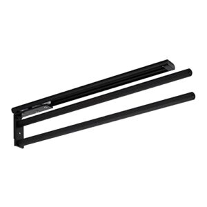 Aluminium Handtuchhalter mit modernem Design, ausziehbar und drehbar, geeignet für Bad oder Küche, schwarze Mattierung