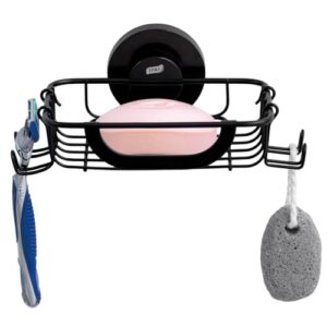 Badezimmer Seife Saver Tray für Badewanne, Haken für Wand, praktische und stilvolle Dusche Seifenschale mit Saugnapf Technologie, ideal für Badezimmer Gegenstände Organisation