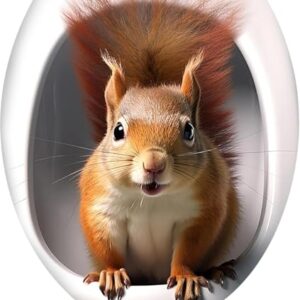 Toiletten-Sticker mit Cartoon-Tiermotive für Badezimmer-Individualisierung, Selbstklebe-Techonologie, 29 cm groß