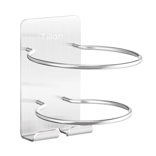 Selbstklebende Haartrocknerhalterung aus Edelstahl für Wandmontage, sicherer und ordentlicher Haartrockner-Anbau ohne Bohren von Löchern