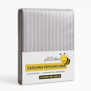 Duschvorhang aus 100% Polyester, Wasserabweisend und Waschbar, Grau, 180x200 cm für Bad und Dusche