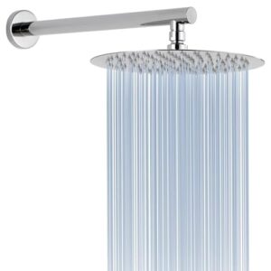 Voolan Regenduschkopf mit Verlängerungsarm, hochwertiger Duschkopf aus Edelstahl für ein effektives und wohltuendes Badeerlebnis im Badezimmer