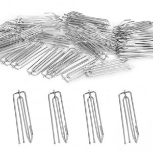 XRVRILE 60 Stück Gardinenhaken Metall, stabiler Haken mit 4 Zinken für Schienen, Vorhanghaken und Fensterhaken