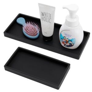 Badezimmer Tablett in Schwarz mit genügend Platz für persönliche Gegenstände wie Tücher, Kerzen und Kosmetik. Ein praktisches und stilvolles Accessoire für Ihr Badezimmer.