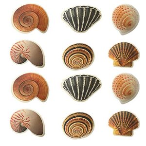 YUTOU Anti Rutsch Sticker für Badewanne, 12 Stück Anti Rutsch Pads Sticker Aufkleber mit Meerestieren zum Badezimmer, Pool und Kinderzimmer