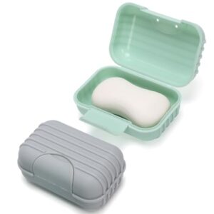 Praktische Seifendose für Reisen und Alltag, Wasserdichter Auslaufsicherer Seifenbehälter, Tragbare Seifenbox mit Erhöhtem Boden und Deckel