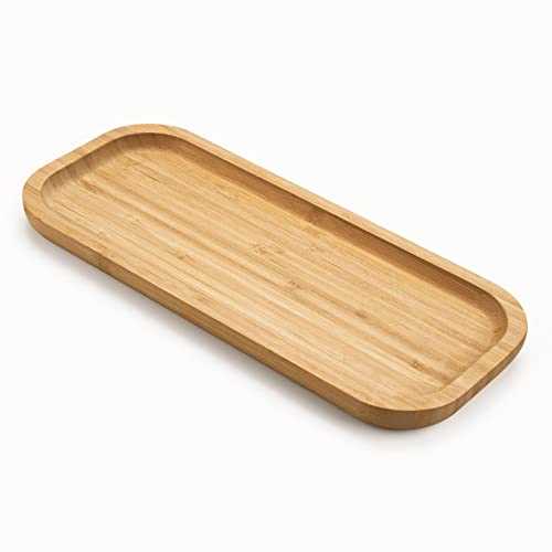 Badezimmer Tablett aus Bambus, Holz Kosmetik Tablett Organizer für ein sauberes und ordentliches Badezimmer