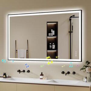 Badezimmerspiegel mit LED-Beleuchtung, Bluetooth und Dimmbarkeit für ein modernes Badezimmer