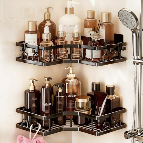 Duschablage ohne Bohren, edelstahl rostfreies Badezimmer Organizer Regal mit großer Kapazität für Shampoo Duschgel Küche