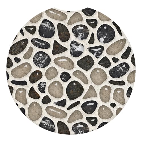 Rundes Duschmatte-Muster, Antirutschmatte für die Dusche, rutschfeste Struktur, BPA-frei und maschinenwaschbar