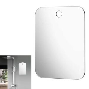 Duschspiegel mit Antibeschlagdesign, geeignet zum Duschen, Rasieren und Schminken, hergestellt aus schlagfestem PC-Material.