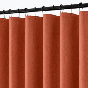 Eleganter und wasserdichter Duschvorhang mit Leinenstruktur und knopfloch-design für maximale Privatsphäre. Ideal für Badezimmer mit einem modernen Look.