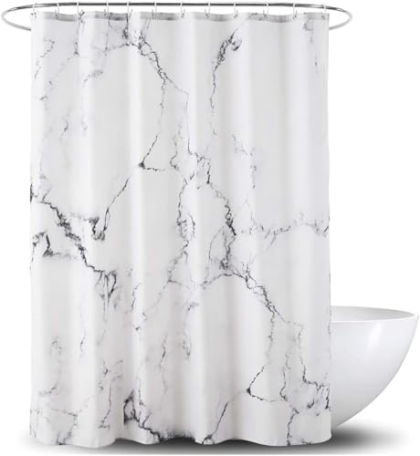 QIANLUOO Duschvorhang 180 x 210 cm, wasserdichter Badewannenvorhang mit Muster und Ösen für ein luxuriöses Badezimmer-Erlebnis