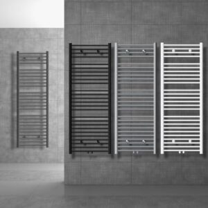 Hochwertiger Heizkörper mit klassischem Design für ein angenehmes Badezimmer. Mit der Möglichkeit, Handtücher schnell und effektiv zu trocknen.