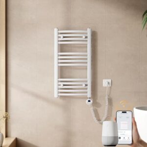 Elektrischer Handtuchtrockner mit Thermostat und Heizstab, 300W, Weiß