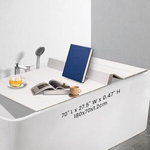 Faltbare Badewannenablage, Dämmplatte Staubdicht Wasserdicht für Haus Badezimmer SPA Weiß