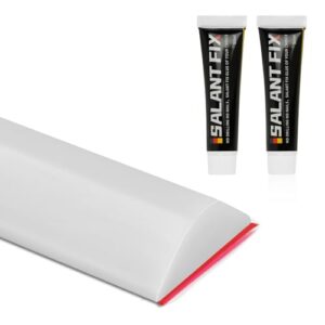 Duschschwelle Boden, Schwallschutzleiste Dusche Selbstklebend, wasserfester Streifen für Küchen, Bäder und Waschbecken aus hochwertigem PVC-Material