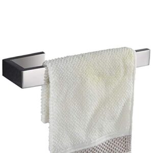 Stainless steel hand towel holder with a polished finish, ideal for bathroom or kitchen use