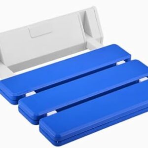Duschklappsitz mit Wandmontage, klappbar und belastbar bis 130kg, Dusche-Sitzgelegenheit-Stuhl-Blau