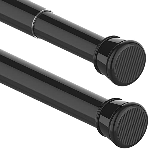 Hochwertige Gardinenstange ohne Bohren für Badezimmer, Schränke und Fenster Schwarz 185-250CM Φ25mm