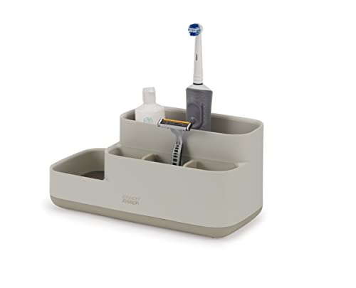 Bad Aufbewahrung Caddy Organizer für Badezimmerzubehör mit Mattes Finish und Beige Farbe, praktisches Organisationsystem für das Badezimmer