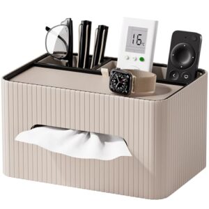 Moderne Tissue Box mit 2 Fächern aus PU Leder für Badezimmer, Wohnzimmer und Büro, Kosmetik Organizer mit Ablage