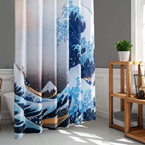 Japanischer Stil Duschvorhang aus wasserdichtem Material für Badezimmer. Ideal für Home Decor, 180 x 180 cm.