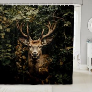 Duschvorhang mit Zweig-Design, 180x180 cm, für Badezimmer und Badewannen, wasserdicht und leicht zu reinigen
