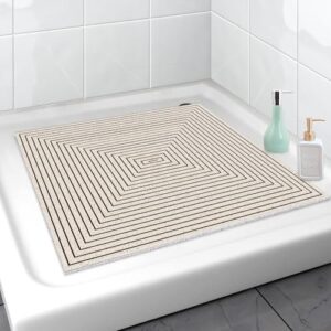 Rutschfeste Duschmatte für Badezimmer, PVC-Luffa Massage, Weich Komfort Duschwanneneinlage, schnell trockend, rutschfest für Badewanne